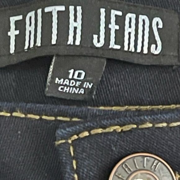 Faith Jeans Women's Hi-Rise Short Stud Shine size 10" - Picture 11 of 11